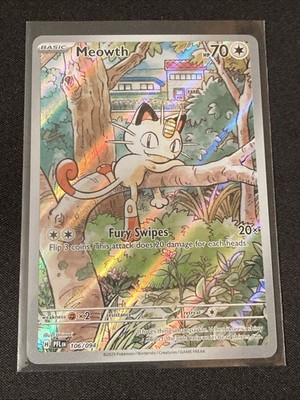 meowth pokemon card ebay Pokémon Phantasmal Flames Meowth Illustration Rare 106/94 Excellent