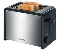 Toaster Cloer 3210 Schwarz Edelstahl FüR 2 Toasts BröTchenaufsatz