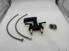 WATERSONG WATERFALL BATHROOM FAUCET 2 HANDLE 1 OR 3 HOLES VANITY - MATTE BLACK