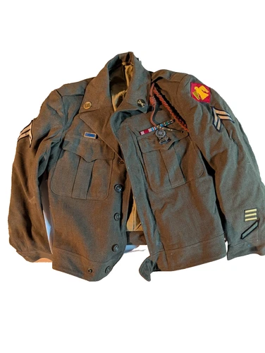 WW2 US Army Military Dress Ike Eisenhower Jacket Dated 6/9/1944