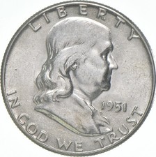 1951 Franklin Half Dollar AU