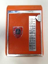 VINTAGE MINI PLASTIC & METAL NORFOLK SOUVENIR CREST DECOR ADDRESS DIRECTORY BOOK