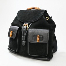 GUCCI Bamboo Backpack Â· Daypack 14054 Suede Women