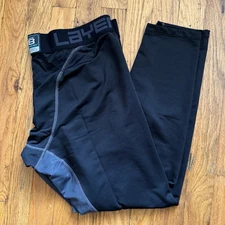 Layer 8 Leggings Mens Large Black Performance Qwick-Dry Base Layer Active