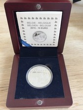 Belgium 10 Euro - 200th Anniv Waterloo 92.5% Silver Coin In Original Wooden Box