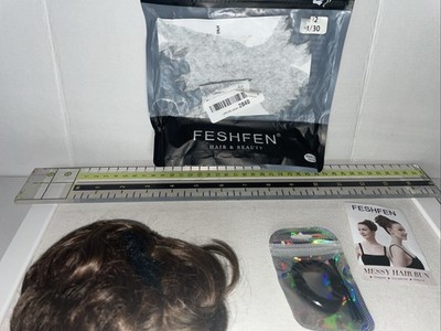 FESHFEN: Messy Scrunchie Updo Wrap on Hair Extensions Real as Human