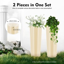 2Pcs 39.4in Tall Flower Vase Flowers Stand for Party Tables Decor Cardboard Vase