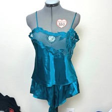 VTG Victorias Secret Gold Label Satin Lace Camisole Set Lingerie Medium