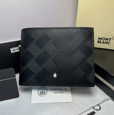 Montblanc Extreme 3.0 Black Wallet 6 Card Slots Leather Bifold Men Luxury Nib