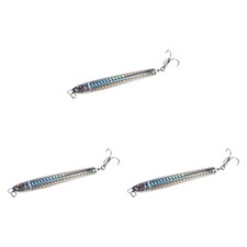 3 Pack 9cm 30gm Sea Fishing Silver Minnow Mackerel Pike Spinners Lures Set Metal
