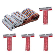 4 Set Flat Ribbon Cable RPi GPIO Breakout Expansion Board with Ribbon Cable A...