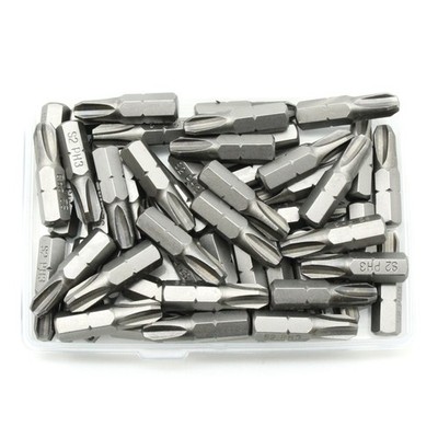 TMAX 50pc PH3 Impact Ready Phillips 1 Inch Screwdriver Insert Bits Hex Shank