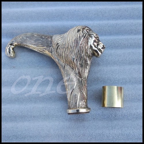 Canne / Bâton De Marche En Bois Avec Poignée Laiton Lion - Style Vintage, 3 Sections, 38 Pouces, Occasion, Fabriqué En Inde