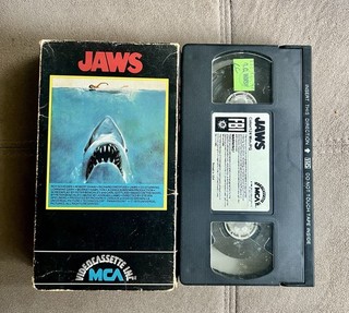Jaws MCA Rainbow VHS 1980 VHS First Print / Release Spielberg VERY RARE