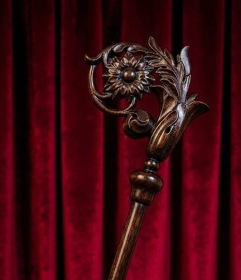 Wooden Crosier, Pastoral Staff, Bishop Crozier, 72'' High Christmas Gift Item