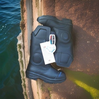 COSMAS Titan 14'' Leather Bunker Boots Structural Fire Fighter Fighting 7.5 D 