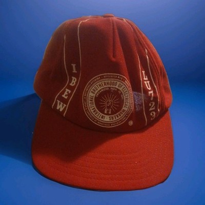 Vtg Red IBEW LU723 International Brotherhood Electrical Worker Snapback Hat Cap