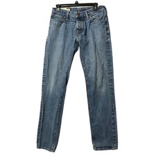 Abercrombie  Fitch Mens Jeans W30 L32 The A F Skinny Denim Blue Distressed Flaw