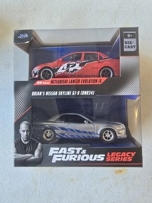 Jada 1/32 Fast N Furious Legacy Series Brians Skyline R34 Mitsubishi Lancer   