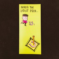 Funny Vintage Envelope Size Birthday Card 9-1/4" x 4" Made In USA Hinz Horseshoe