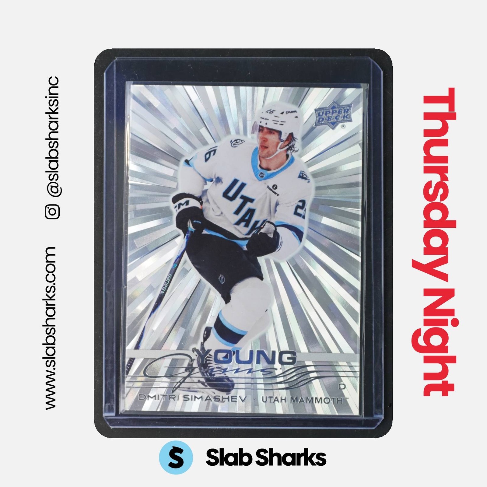 2025 UPPER DECK SERIES 2 #470 DMITRI SIMASHEV YOUNG GUNS OUTBURST SILVER ROOKIE