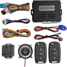 BANVIE Car Alarm System with Remote Start  Push to 1.without siren