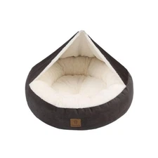 Charlie's Pet Hooded Corduroy Snookie Pet Nest (Charcoal) - Small