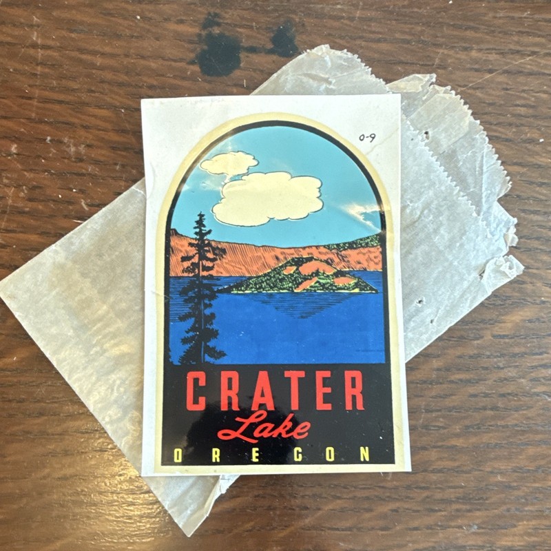 Crater Lake Souvenir Sticker Decal - Oregon State Travel Gift Keepsake