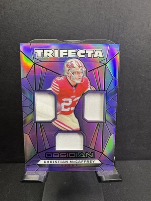 2024 Panini - Trifecta Swatches Christian McCaffrey #TS-CMY /49 - minor wear