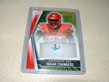 2022 SAGE HIGH SERIES FOOTBALL ISAIAH CHAMBERS AUTO, SIGNED ROOKIE CARD