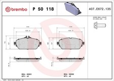 Bremsbelagsatz Vorne Trw-System für Mercedes W205 C205 A205 S205 W213 ab 13->