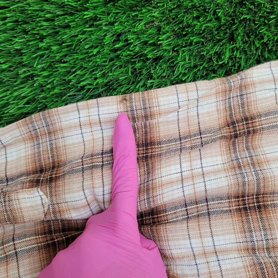 Vintage 80s Panhandle-Slim Plaid Western Shirt XL 24x30 Brown - Image 4 of 4