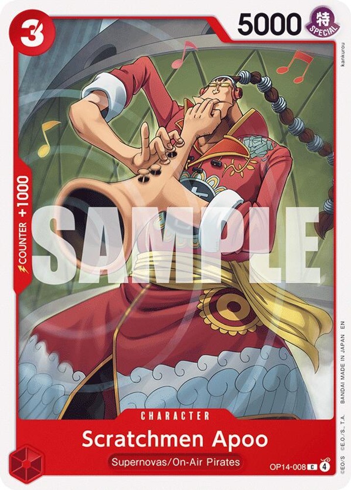 OnePiece Scratchmen Apoo OP14-008 Common NM