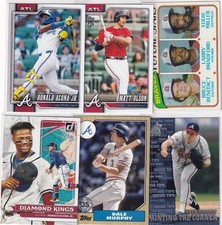 LOT (10) ATLANTA BRAVES MLB BASEBALL DALE MURPHY RONALD ACUNA JR. - 893