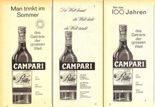 3w50827/ Lot Reklame aus 1961 &ndash; CAMPARI
