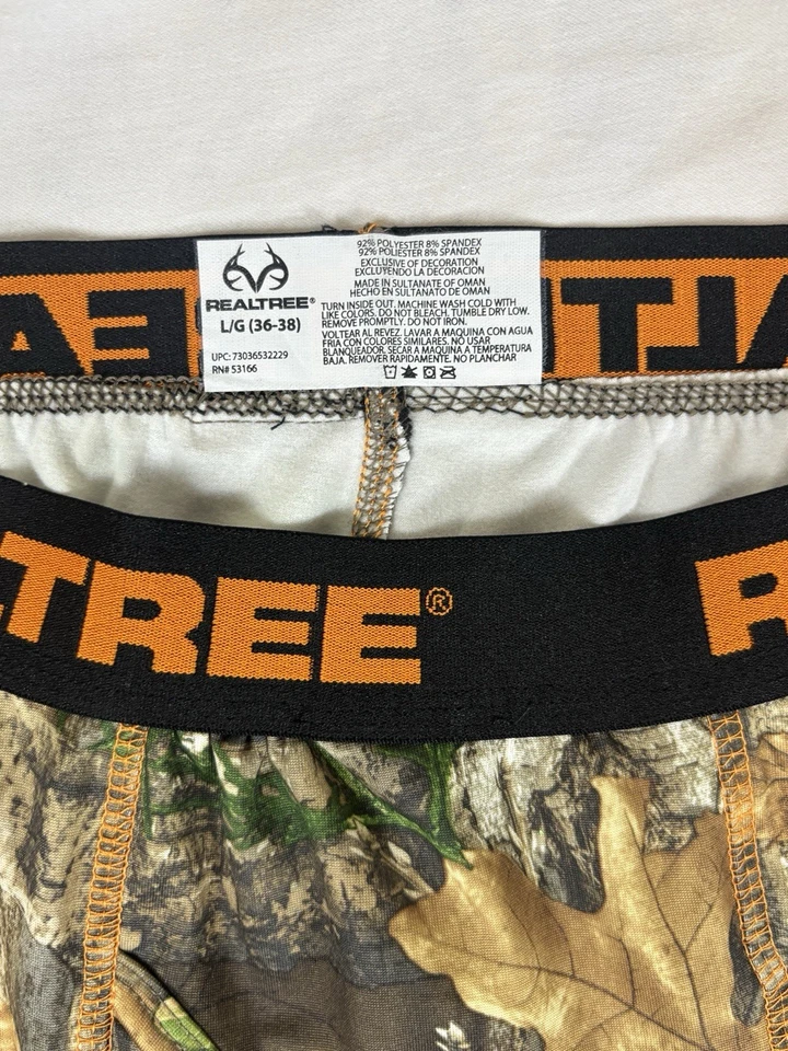NWT Realtree Edge Base Layer Bottom Scent Blocking Under Pants Camo Mens Large - Image 2 of 4