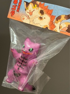Konatsuya Standing NEGORA Halloween Purple Black GID Soft Vinyl Figure Sofubi