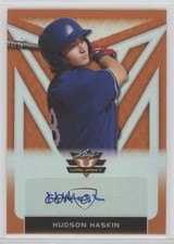 2020 Leaf Valiant Portrait Orange Prismatic 39/75 Hudson Haskin #PA-HH1 Auto 3d6