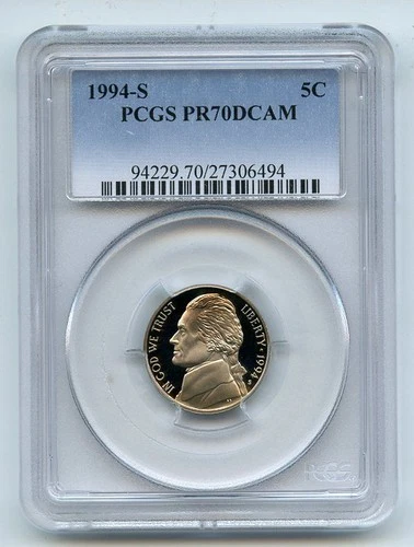 1994-S Jefferson Nickel Proof — photo from another recent sale