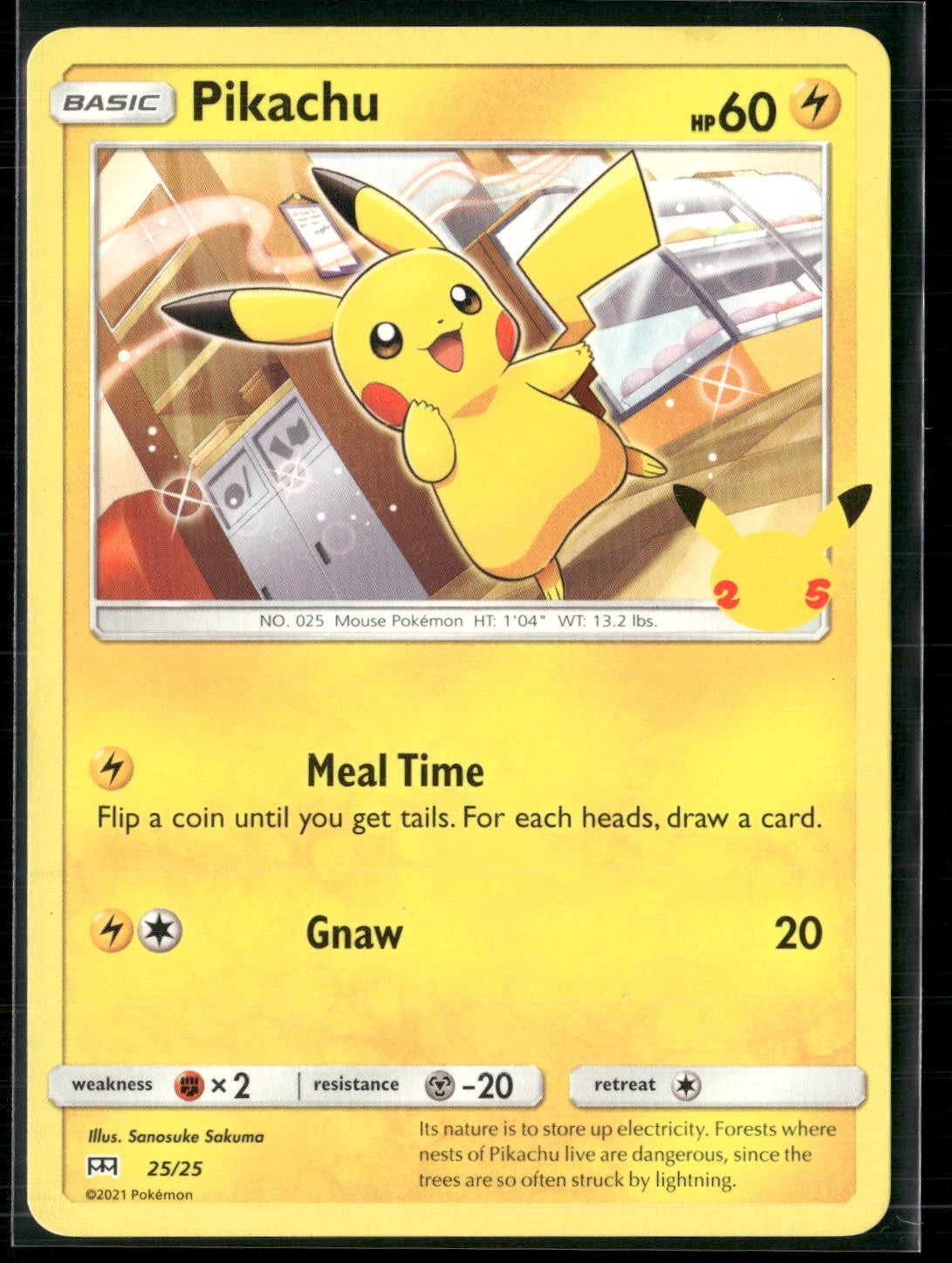 Pokemon - Pikachu 25/25 Regular 2021 McDonald's Collection LP