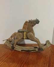 Vintage Wooden Rocking Horse Home Decor Handmade