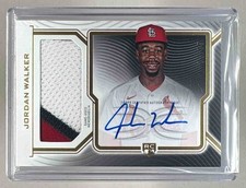 Jordan Walker 2023 Topps Definitive #DRPC-JW Rookie GU Patch Auto RC 1/50
