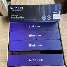 5 Pack EZink TN221/225 Compatible Toner For Brother TN221 TN225