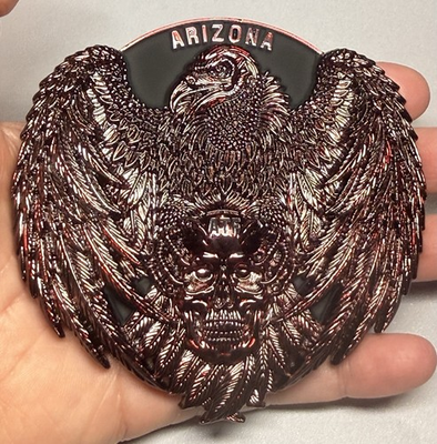 #ad 💥ATF Major Crimes Unit Coin Arizona Task Force Oversized Skull Eagle Blood Red $75.00