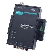 Moxa NPort 5110A-T Device Server, RS-232 DB9, RJ45 10/100M Ethernet, 12-28VDC