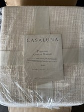 King Cotton Slub Blanket Natural - Casaluna