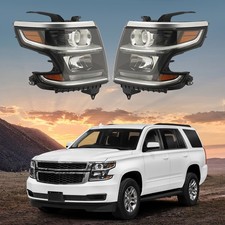 Pairs for 2015-2020 Chevy Tahoe Suburban HID w/LED DRL Headlights Sets w/Ballast