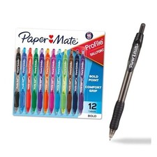 Paper Mate Profile Retractable Ballpoint Pens 12 Count Pack of 1 Assorted