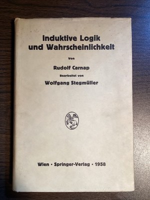 Induktive Logik und Wahrscheinlichkeit by Rudolf. Carnap (1959, Hardcover)