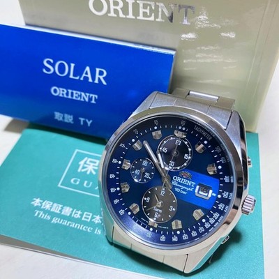 ORIENT Chronograph Solar WV0011TY Japan Horizon Dial 70s Inspired Vintage
